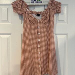 Golden Gal Majorelle Dress in Pink Plaid